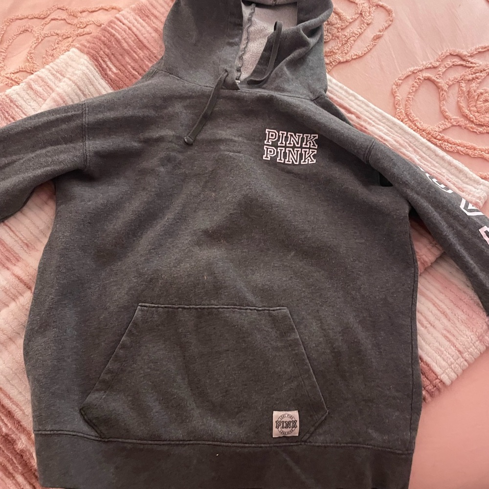 Pink by Victoria Secret grey hoodie